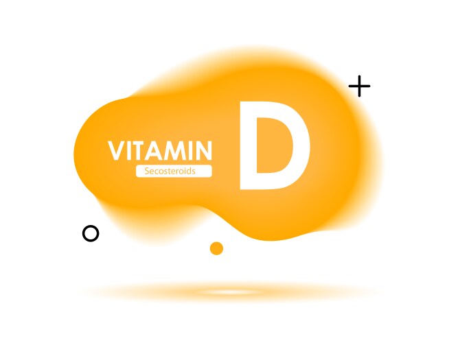 Vitamin d skin beauty background health yellow vector image