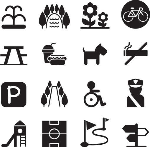 Sitting on a park bench black concept icon Vector Image