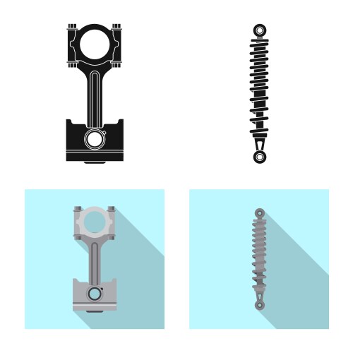 Isolated object of auto and part icon set vector image