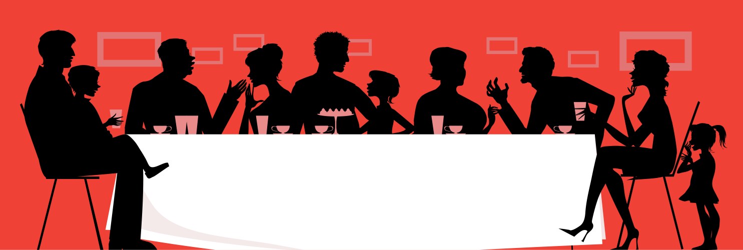 Family dinner vector image