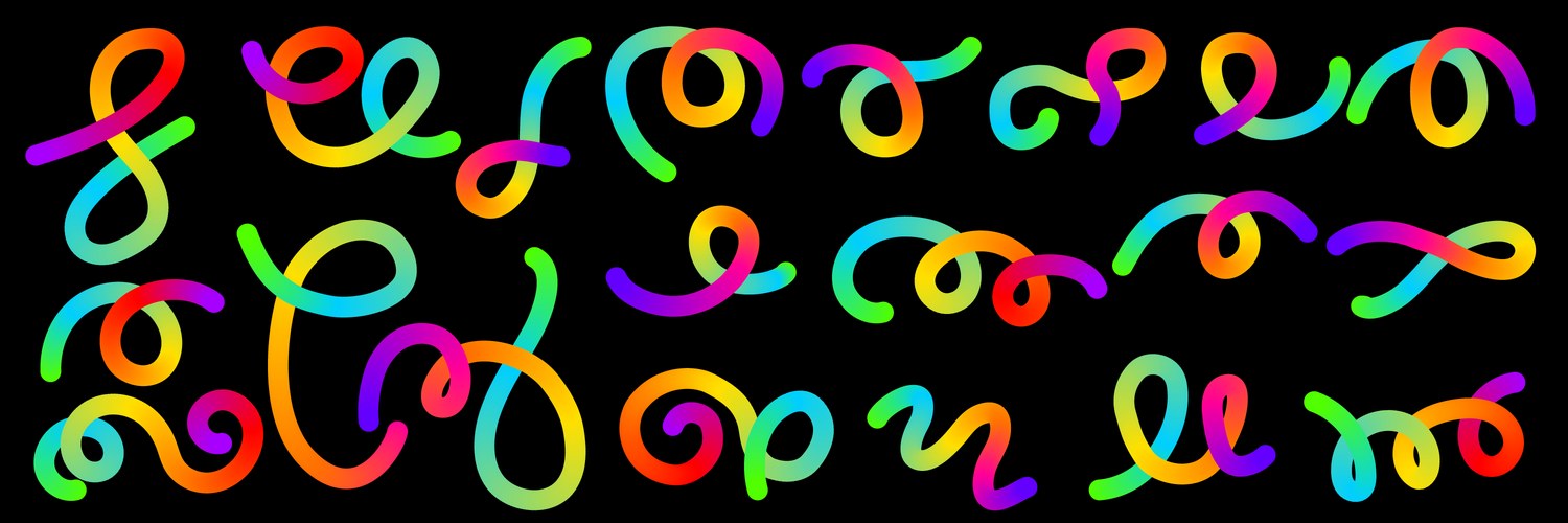 Gradient line shapes in dynamic wave pattern – Royalty-Free Vector ...