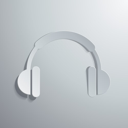 Headphones sign white icon Royalty Free Vector Image