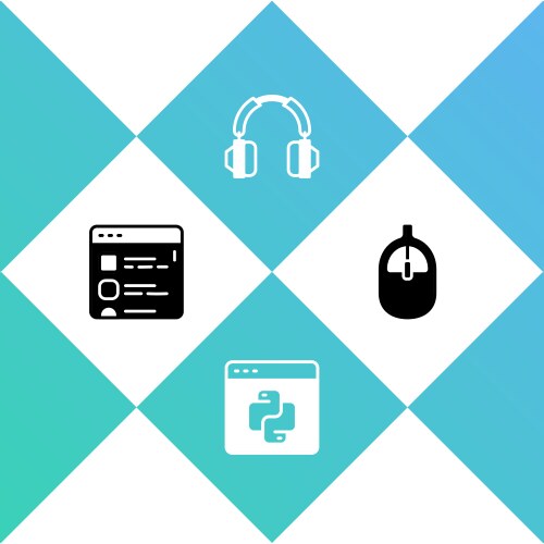 Set browser files python programming language vector image