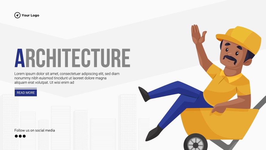 Architecture banner design Royalty Free Vector Image