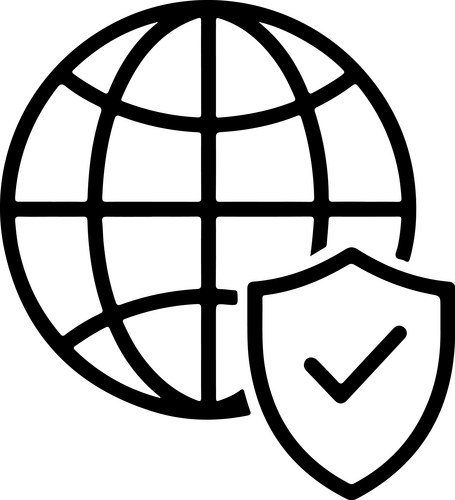 Global Network Security Icon – Royalty-Free Vector | VectorStock