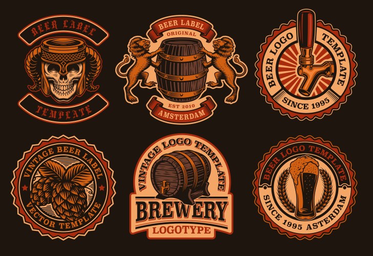Set vintage borders and design elements Royalty Free Vector