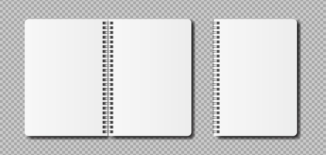 Realistic open notepad template Vector Image
