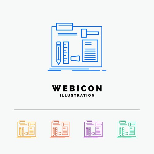 Build construct diy engineer workshop 5 color vector image