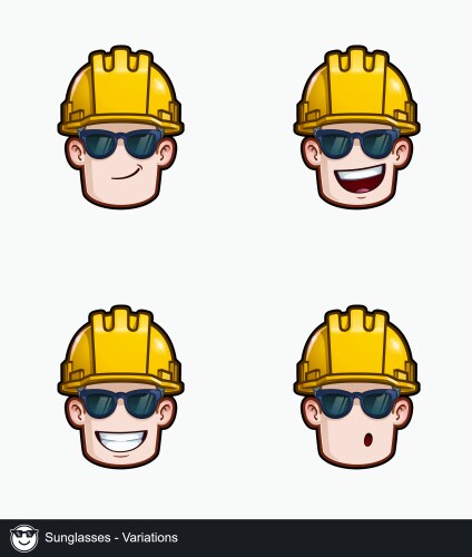 Cute cartoon construction worker character Vector Image