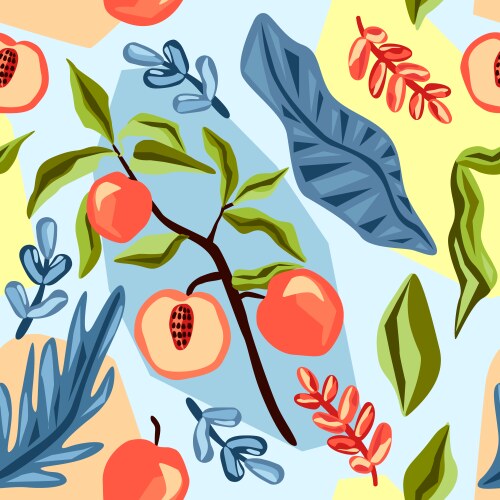 Summer beach seamless pattern background Vector Image