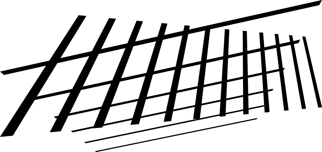 3d spatial grid mesh grating and lattice abstract vector image