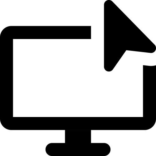 Monitor input controls the on-screen cursor vector image