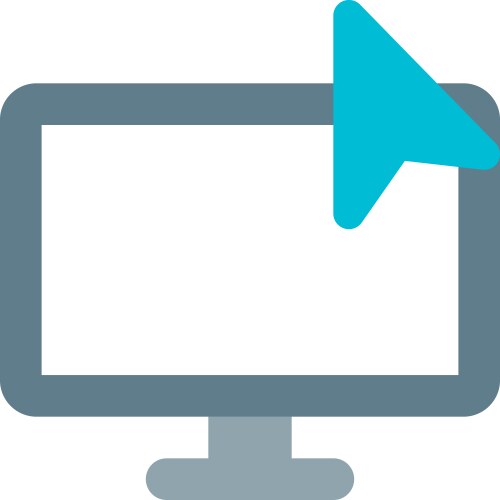 Monitor input controls the on-screen cursor vector image