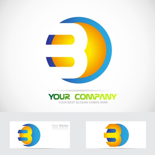 Round circle letter z 3d logo Royalty Free Vector Image