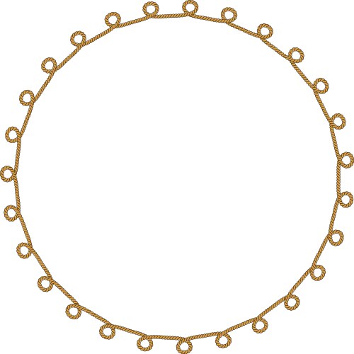 Round rope frame isolated on white background Vector Image