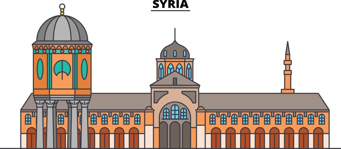 Syria skyline Vector Images & Graphics for Commercial Use | VectorStock