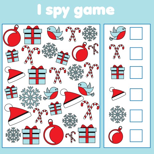 I spy game for toddlers find and count objects vektorbild