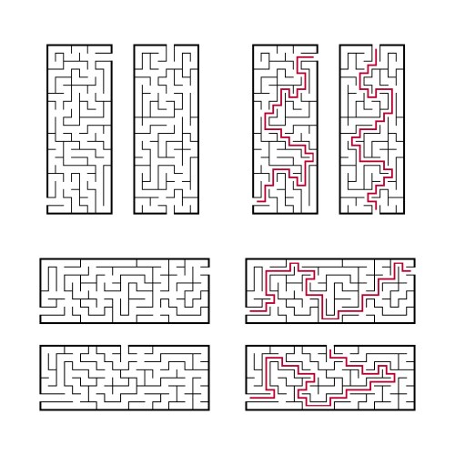 Abstract rectangular maze game for kids puzzle – Royalty-Free Vector ...