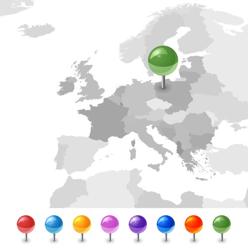 Map of eu european union Royalty Free Vector Image