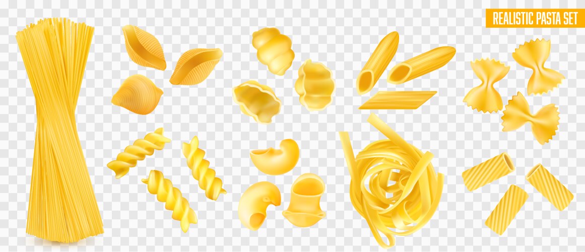 Realistic pasta template Royalty Free Vector Image