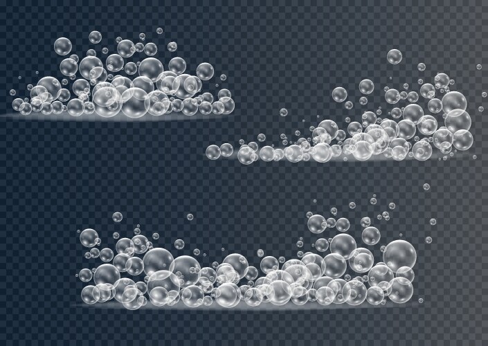 realistic soap bubbles vector image