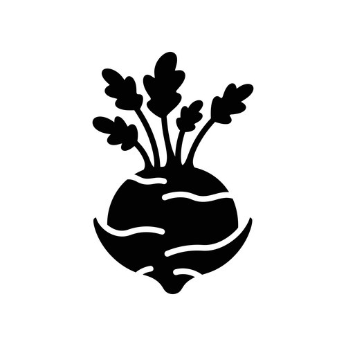 Black Tulip Line Art in Vase Vector Image