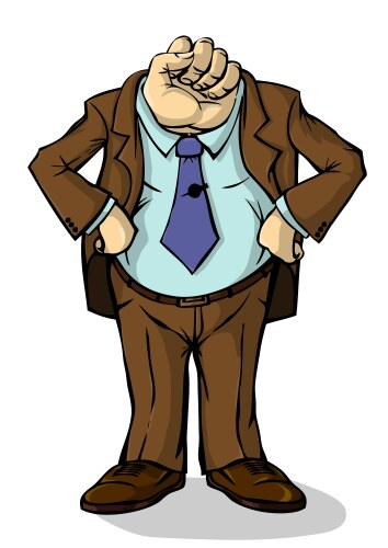 Evil man is ready to hit anyone Vector Image