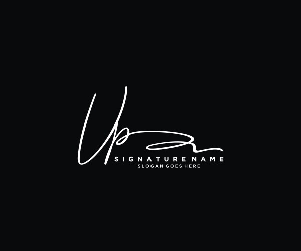 Letter vp signature logo template Vector Image