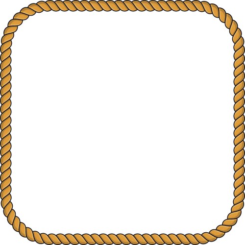 Square rope frame isolated on white background Vector Image
