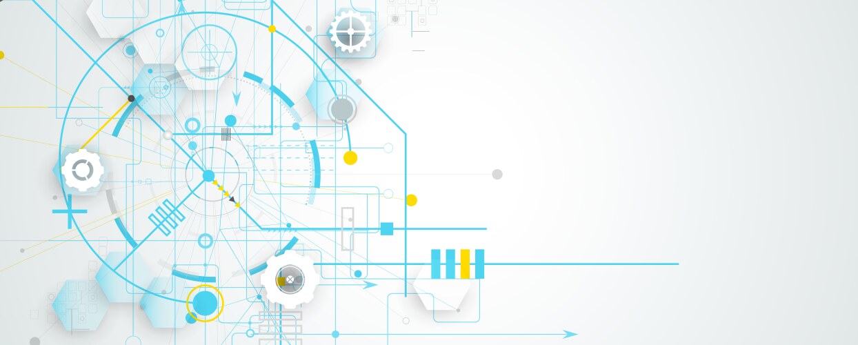 Abstract structure circuit computer technology vector image