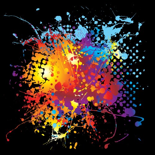 Splat ink rainbow Royalty Free Vector Image - VectorStock