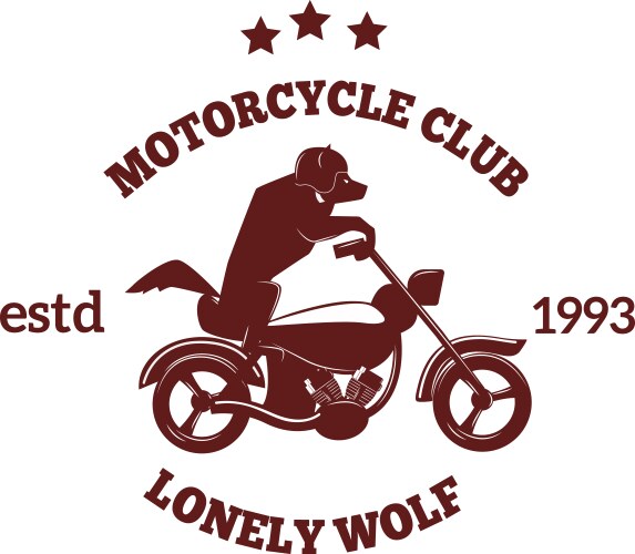 Motorcycle label badge black icon and moto Vector Image