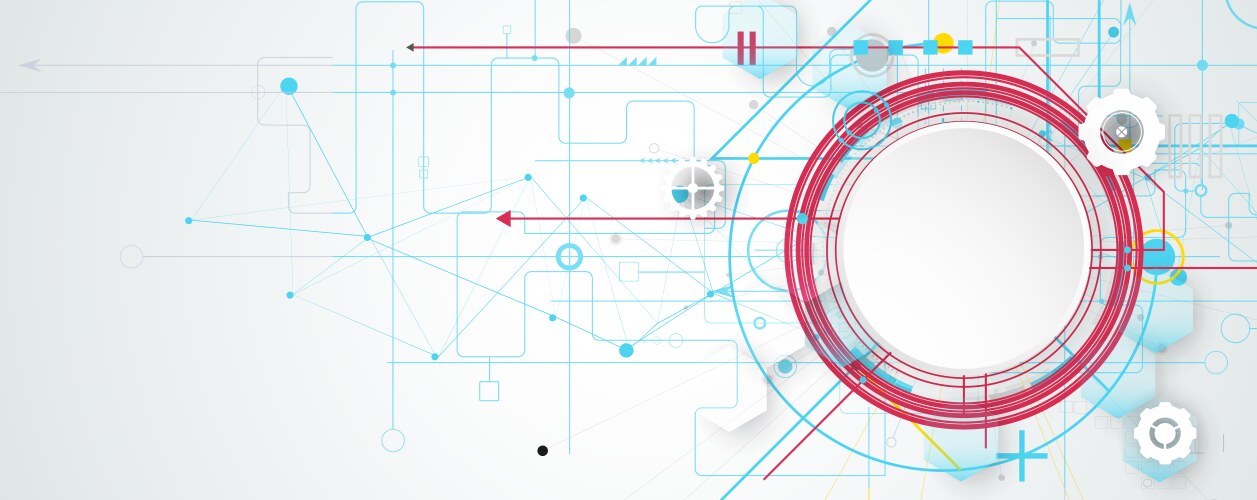 Abstract structure circuit computer technology vector image