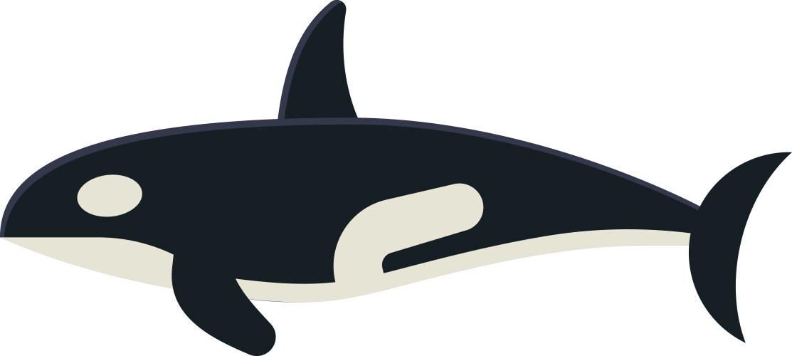 Orca whale mockup realistic style Royalty Free Vector Image