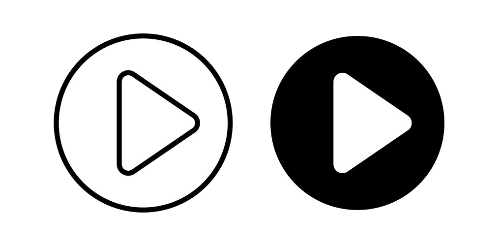 Play button icon set Royalty Free Vector Image