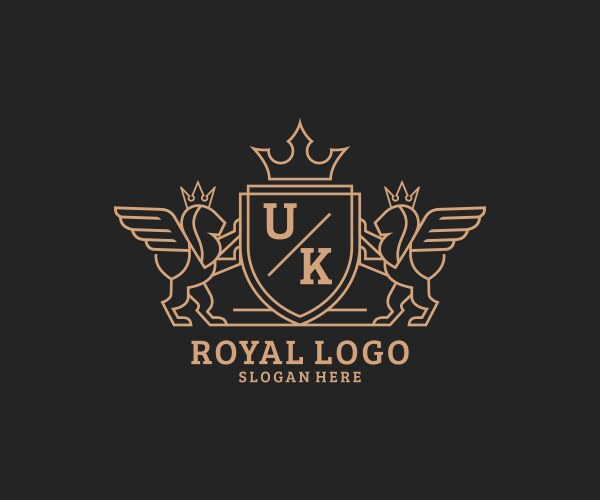 Royal Lion Crest Logo Vector Image