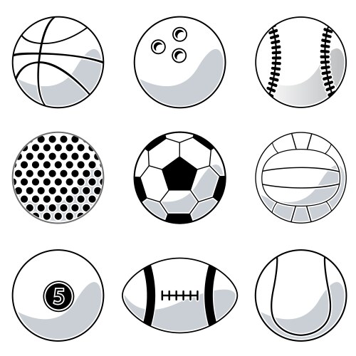 Sports Balls Vector Images Over 400 000