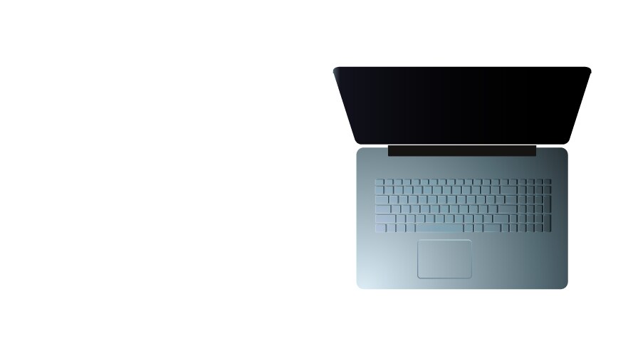 Flat isometric laptop computer technology vector image