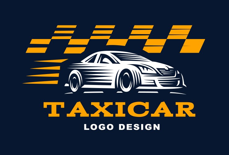 Modern taxi cab logo for company Vector Image