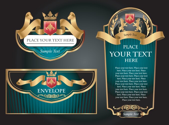 Red decorative set Royalty Free Vector Image - VectorStock