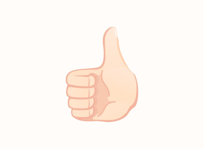 thumb up icon hand gesture emoji vector image