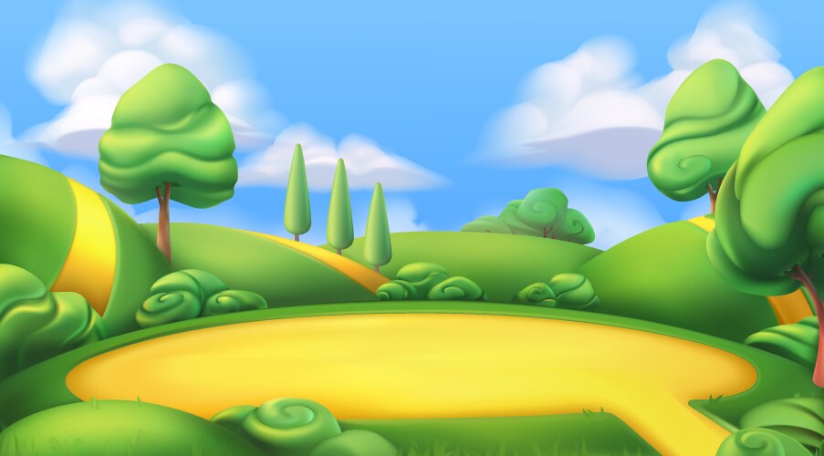 nature landscape park 3d background vector