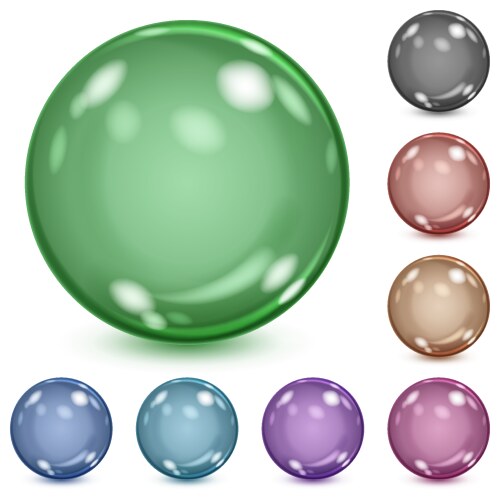 Multicolored transparent soap bubbles Royalty Free Vector