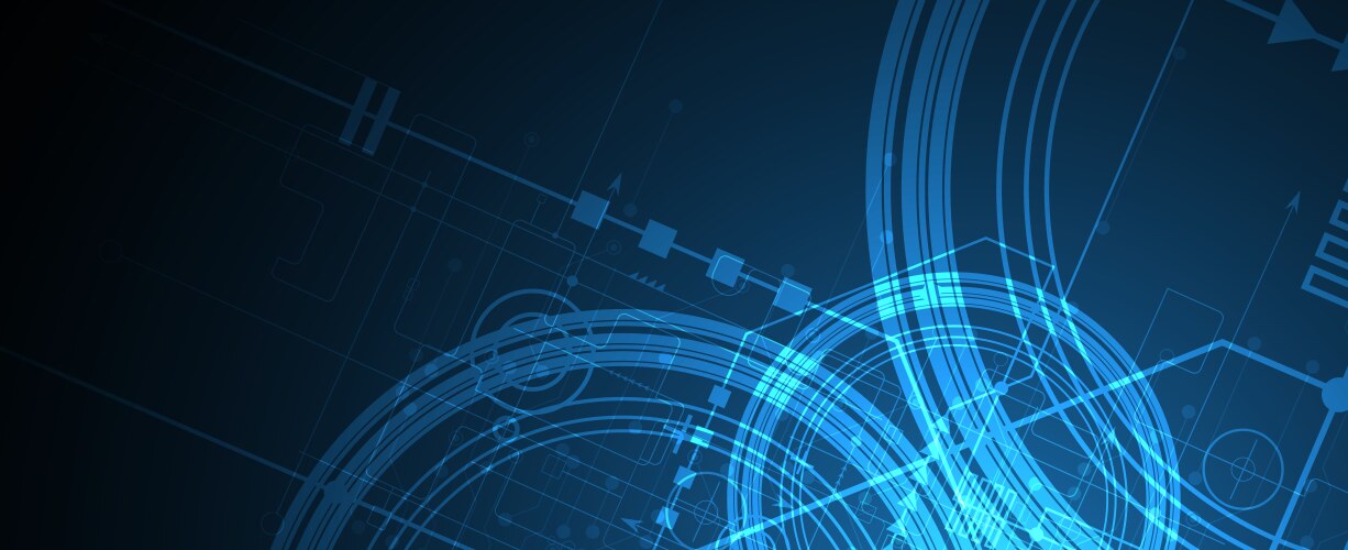 Abstract structure circuit computer technology vector image