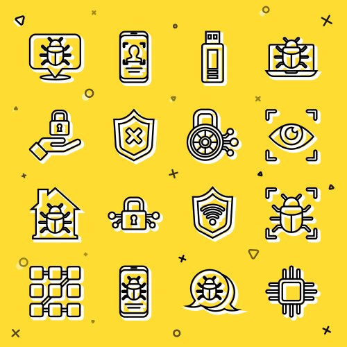 Set line processor with microcircuits cpu system vector image