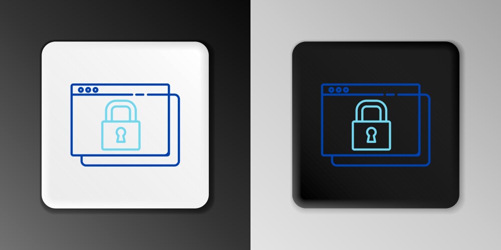 Line secure your site with https ssl icon vector image