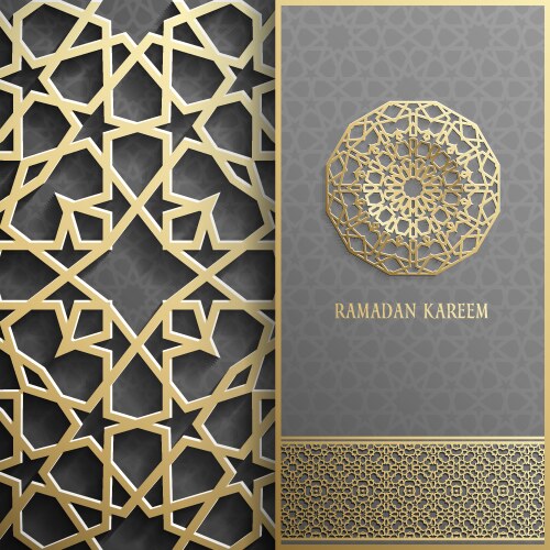 Ramadan kareem greeting cardinvitation islamic Vector Image