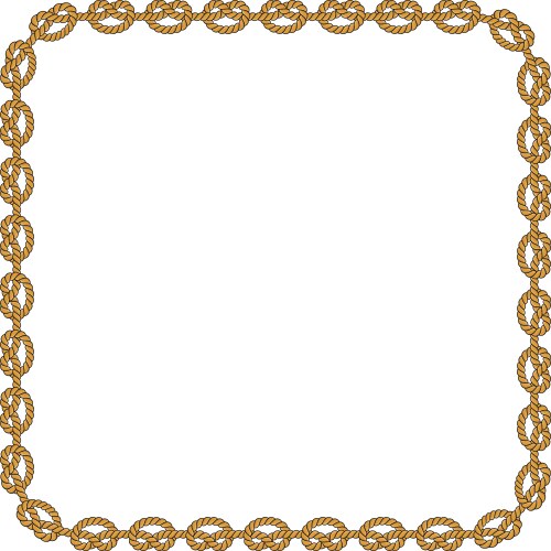 Square rope frame isolated on white background Vector Image