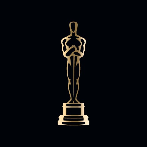 Hollywood golden oscar academy award statue Vector Image