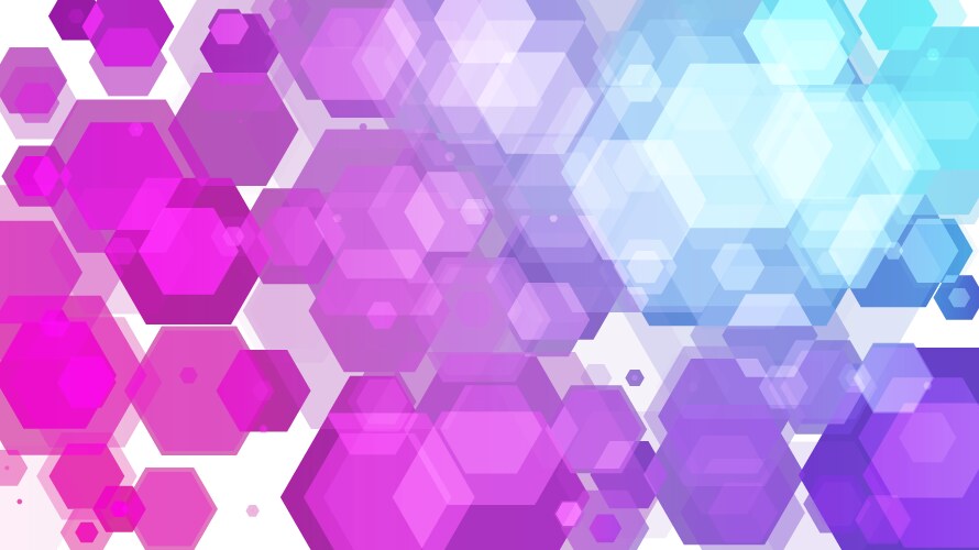 Hexagon abstract pattern random hexagonal shapes vector image